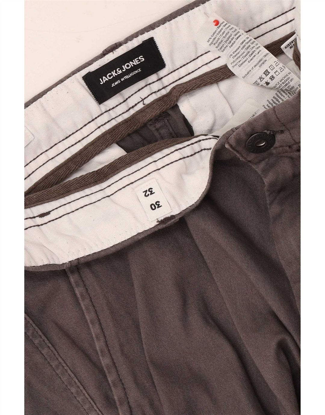 Jack & Jones Mens Joggers Cargo Trousers W30 L32 Grey Cotton