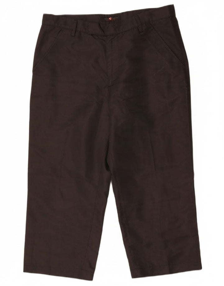 Energie Womens High Waist Capri Trousers W33 L23 Black Polyester