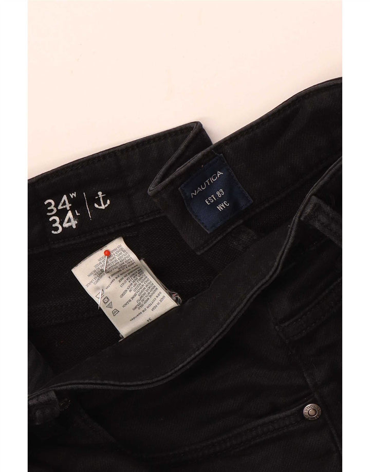 Nautica Mens Slim Jeans W34 L26 Black Cotton