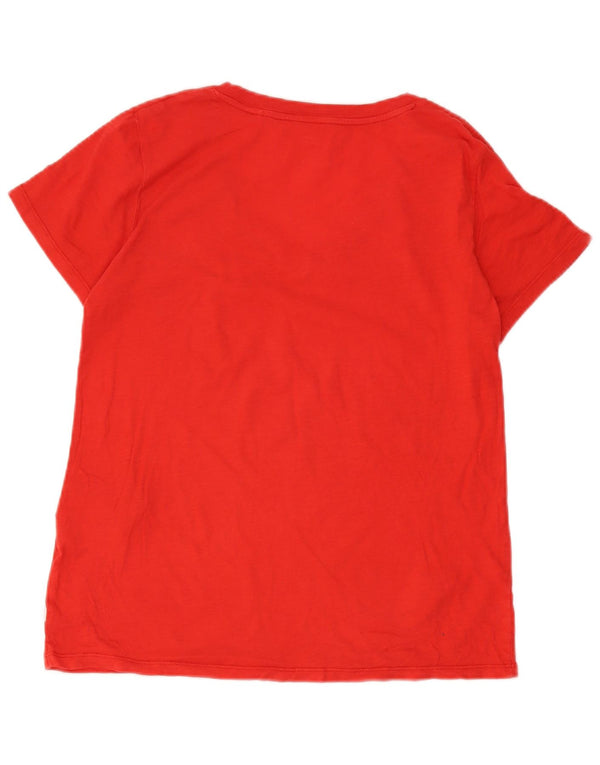 Levi's Womens T-Shirt Top UK 14 Medium Red Cotton
