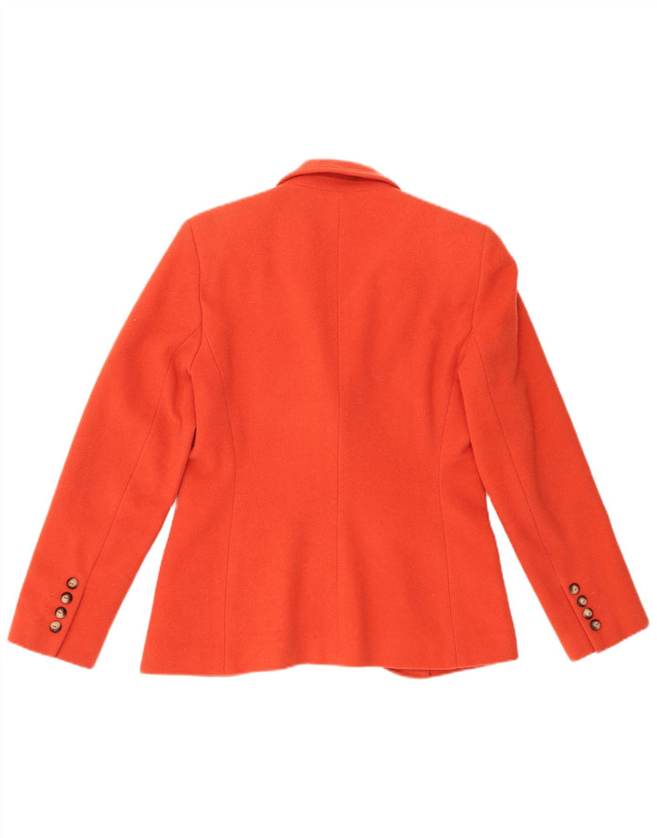 HARVE BENARD Womens 1 Button Blazer Jacket US 6 Medium Orange Wool