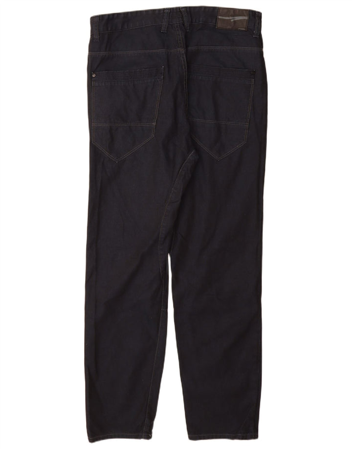 FISHBONE Mens Straight Jeans W34 L30 Navy Blue