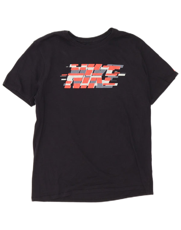 Nike Mens Athletic Cut Graphic T-Shirt Top Large Black Cotton
