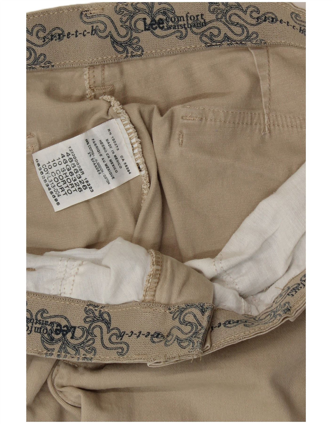 Lee Womens Straight Casual Trousers US 10 Large W32 L29 Beige Cotton