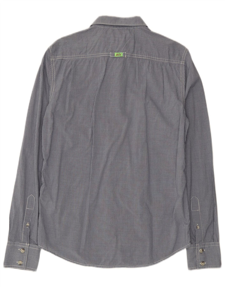 Superdry Mens Shirt Medium Blue Check Cotton
