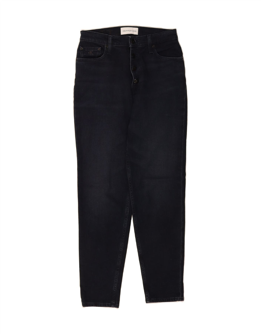 CALVIN KLEIN Womens Straight Jeans W27 L29 Navy Blue Cotton Vintage Calvin Klein and Second-Hand Calvin Klein from Messina Hembry 