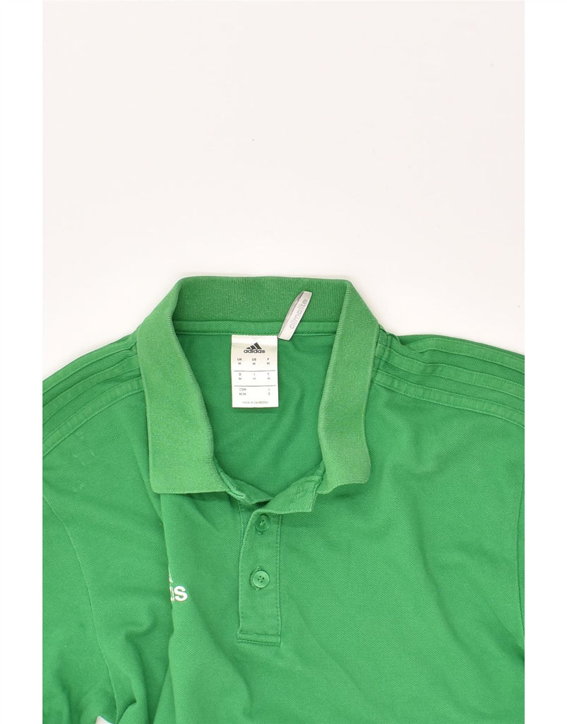 ADIDAS Mens Polo Shirt Medium Green Cotton | Vintage Adidas | Thrift | Second-Hand Adidas | Used Clothing | Messina Hembry 