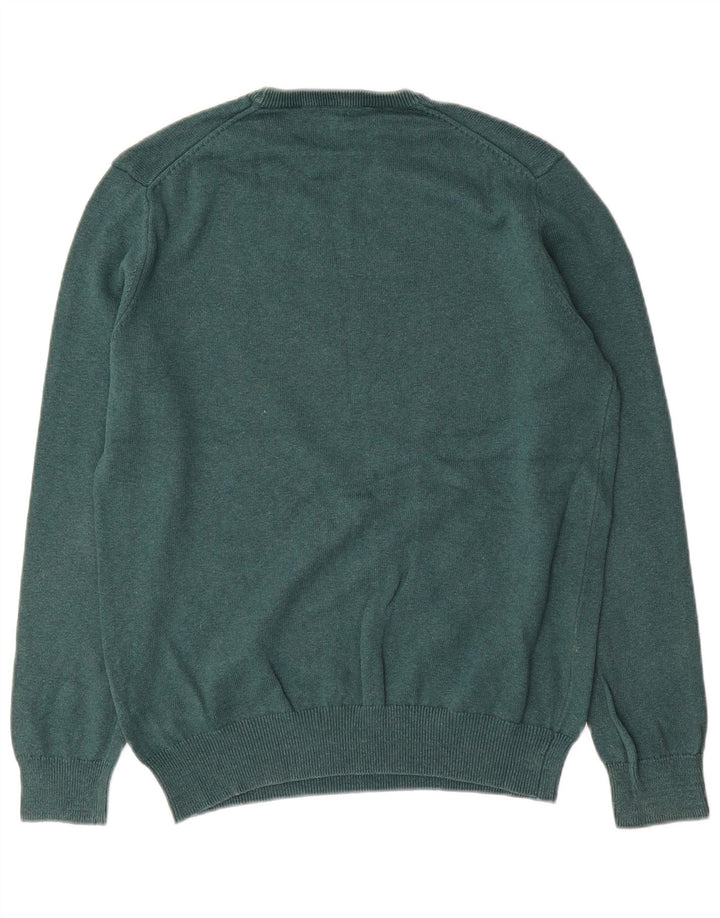Crew Clothing Mens Neck Jumper Sweater Medium Green Cotton