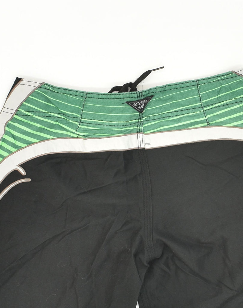 O'NEILL Mens Graphic Swimming Shorts XS Black Polyester | Vintage O'Neill | Thrift | Second-Hand O'Neill | Used Clothing | Messina Hembry 