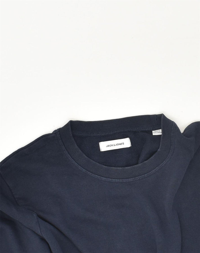 JACK & JONES Mens Sweatshirt Jumper Small Navy Blue Cotton | Vintage Jack & Jones | Thrift | Second-Hand Jack & Jones | Used Clothing | Messina Hembry 