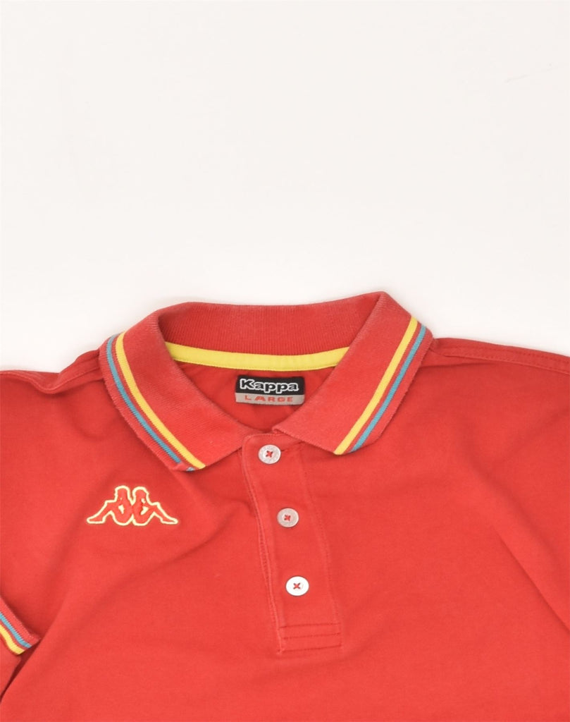 KAPPA Mens Polo Shirt Large Red Cotton | Vintage Kappa | Thrift | Second-Hand Kappa | Used Clothing | Messina Hembry 