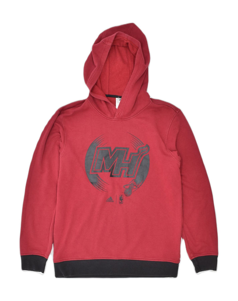 ADIDAS Mens Graphic Hoodie Jumper Small Red Cotton | Vintage | Thrift | Second-Hand | Used Clothing | Messina Hembry 