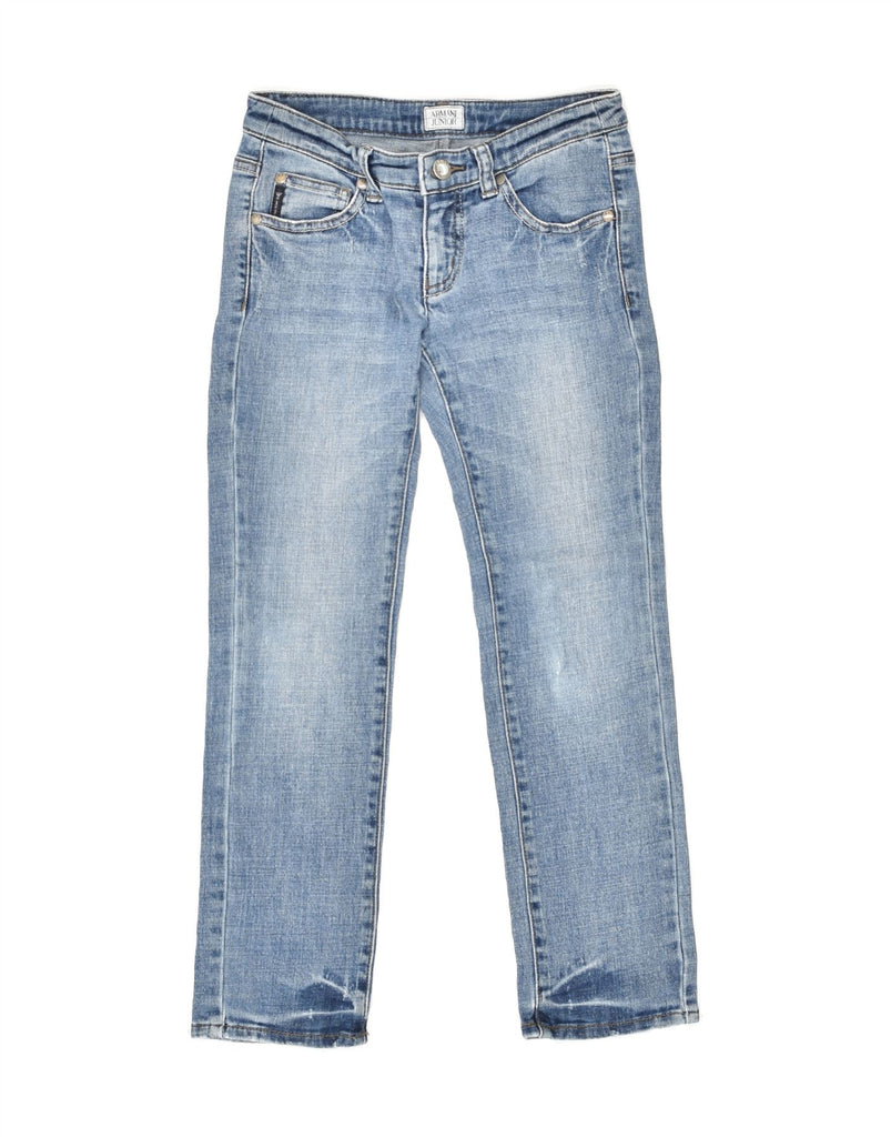 ARMANI JUNIOR Boys Straight Jeans 7-8 Years W24 L22 Blue Cotton | Vintage Armani Junior | Thrift | Second-Hand Armani Junior | Used Clothing | Messina Hembry 