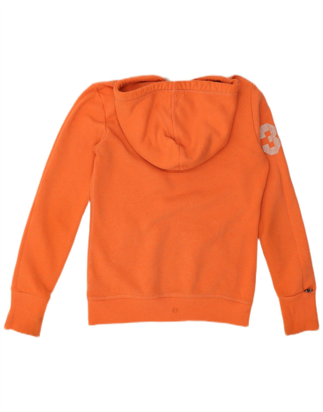 Superdry Womens Graphic Hoodie Jumper UK 10 Small Orange Polyester