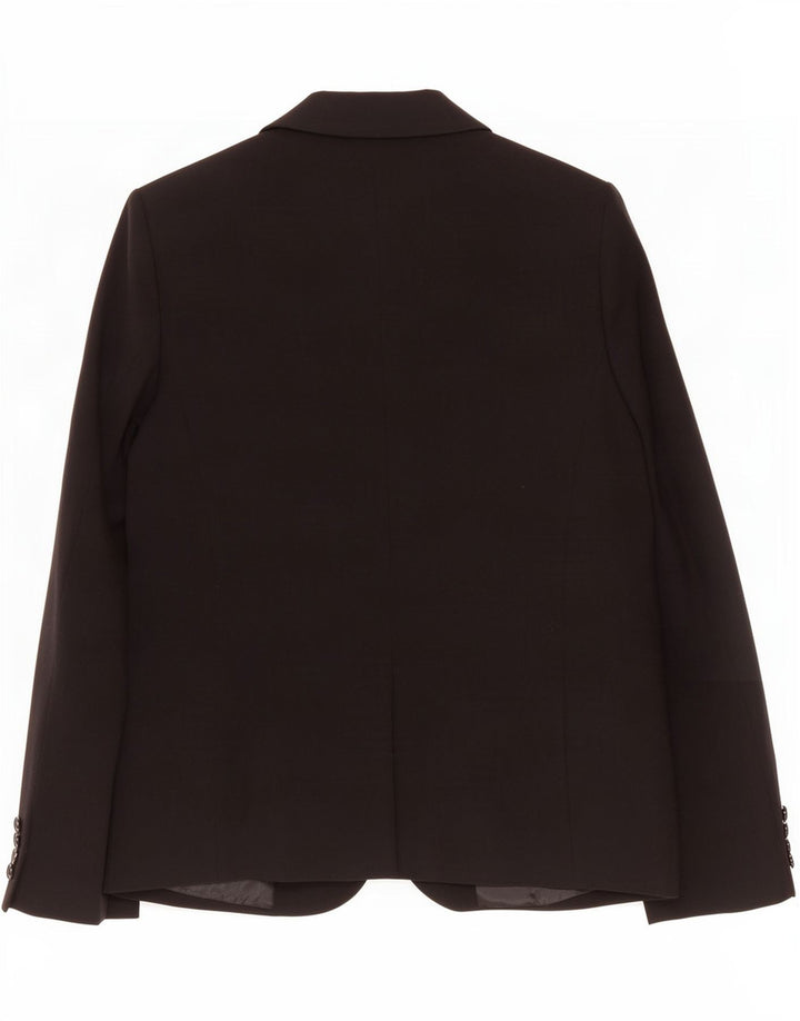 Marks & Spencer Womens 1 Button Blazer Jacket UK 10 Small Black Polyester