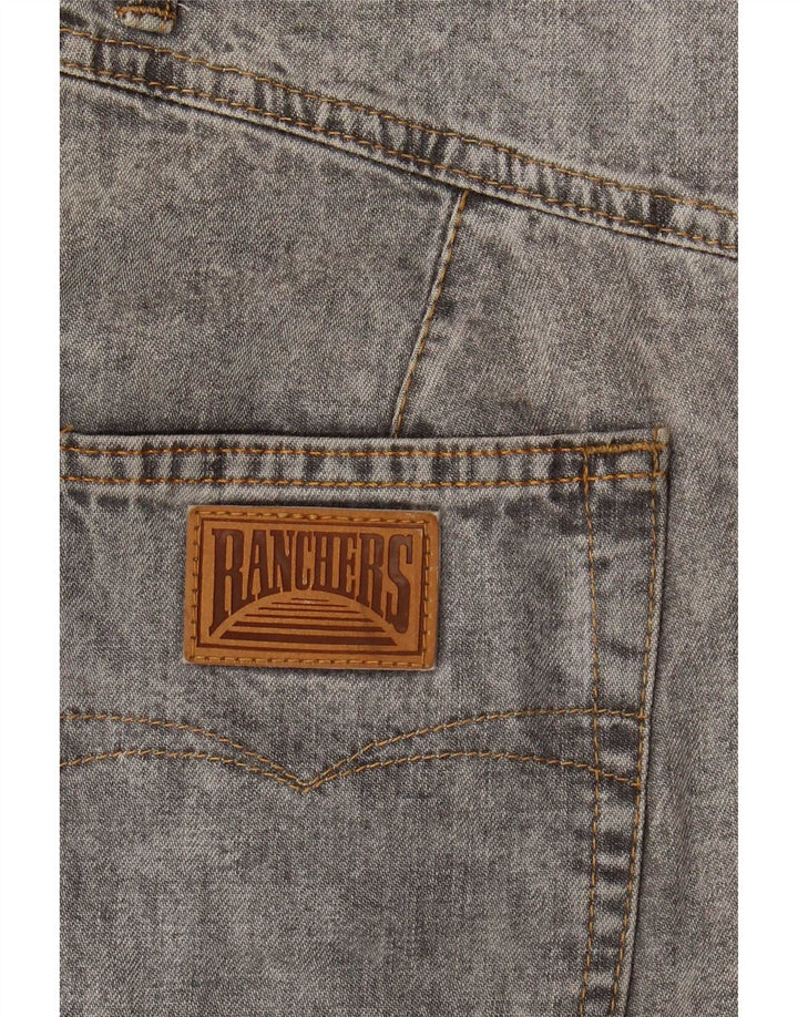 Vintage Womens Denim Skirt W28 Medium Grey