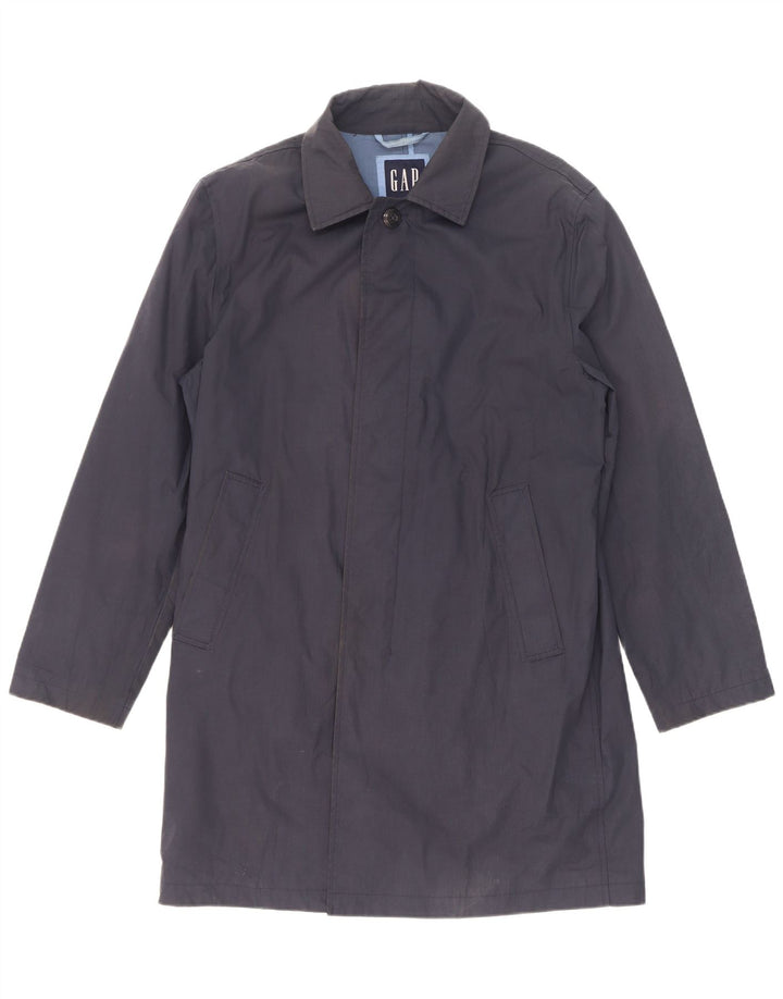 Gap Mens Overcoat UK 36 Small Navy Blue Polyester