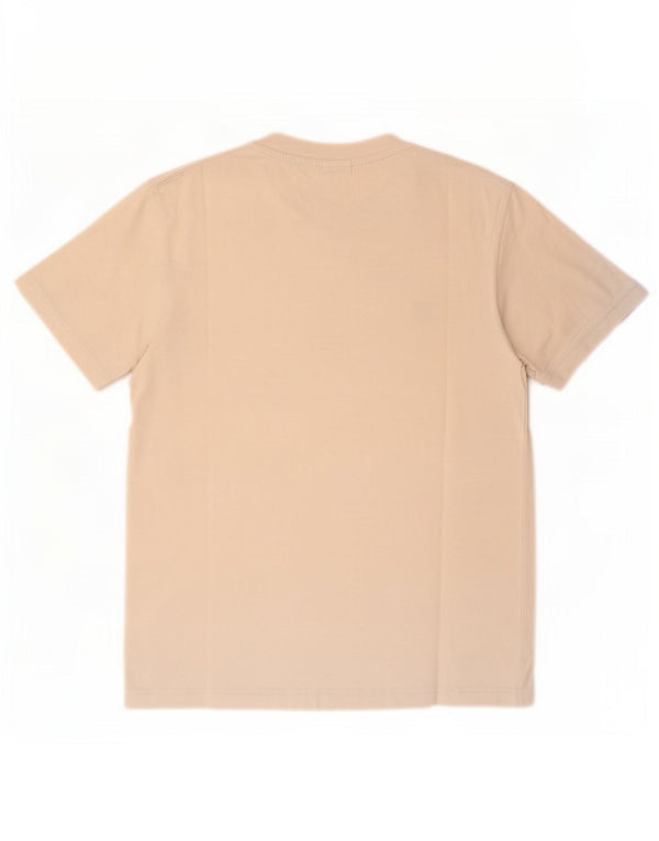 Timberland Mens T-Shirt Top Small Beige Cotton