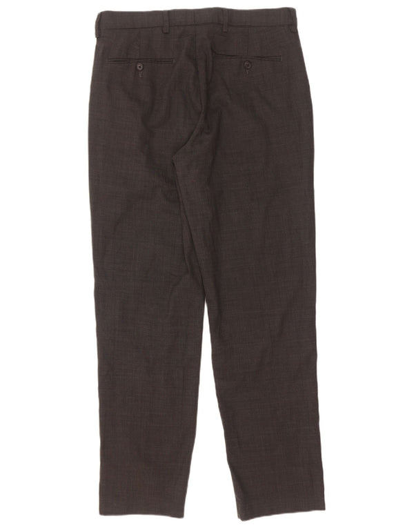 Marks & Spencer Mens Regular Fit Suit Trousers W32 L31 Grey Wool