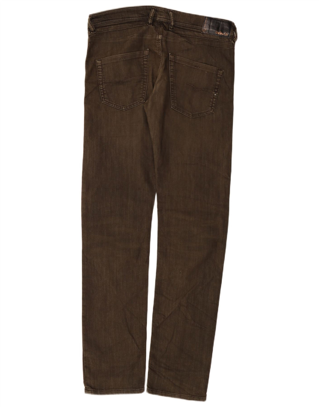 Diesel Mens Belther Tapered Regular Fit Slim Jeans W32 L34 Khaki Cotton