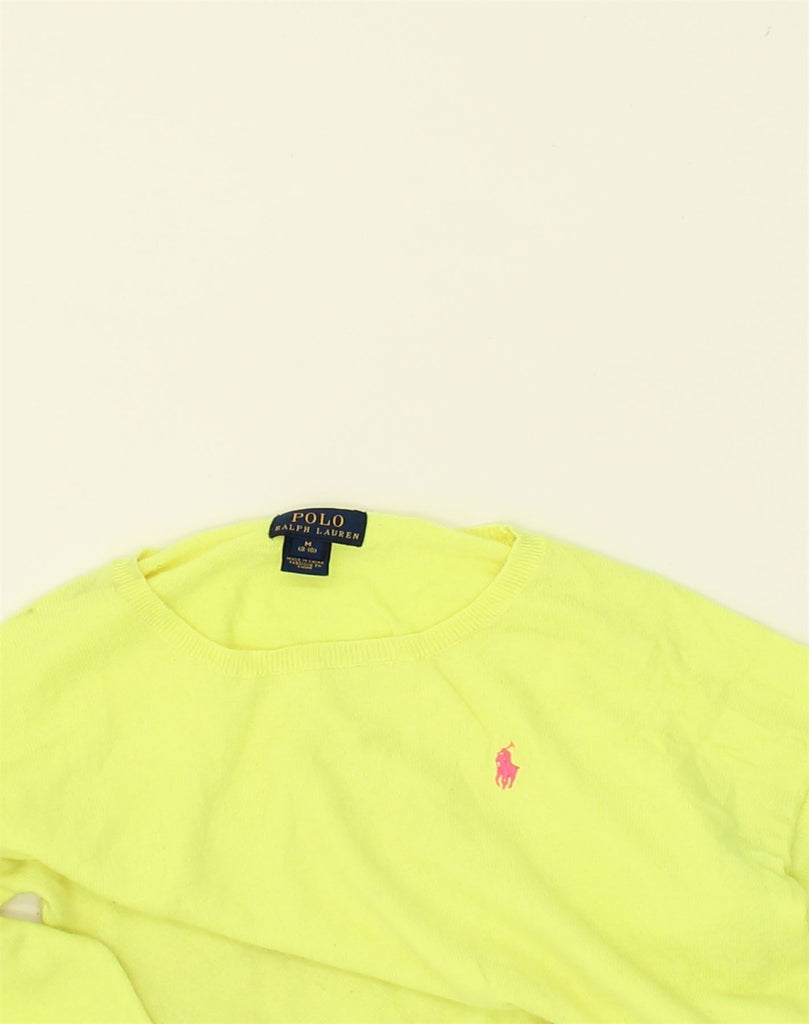 POLO RALPH LAUREN Girls Crew Neck Jumper Sweater 8-9 Years Medium Yellow | Vintage Polo Ralph Lauren | Thrift | Second-Hand Polo Ralph Lauren | Used Clothing | Messina Hembry 