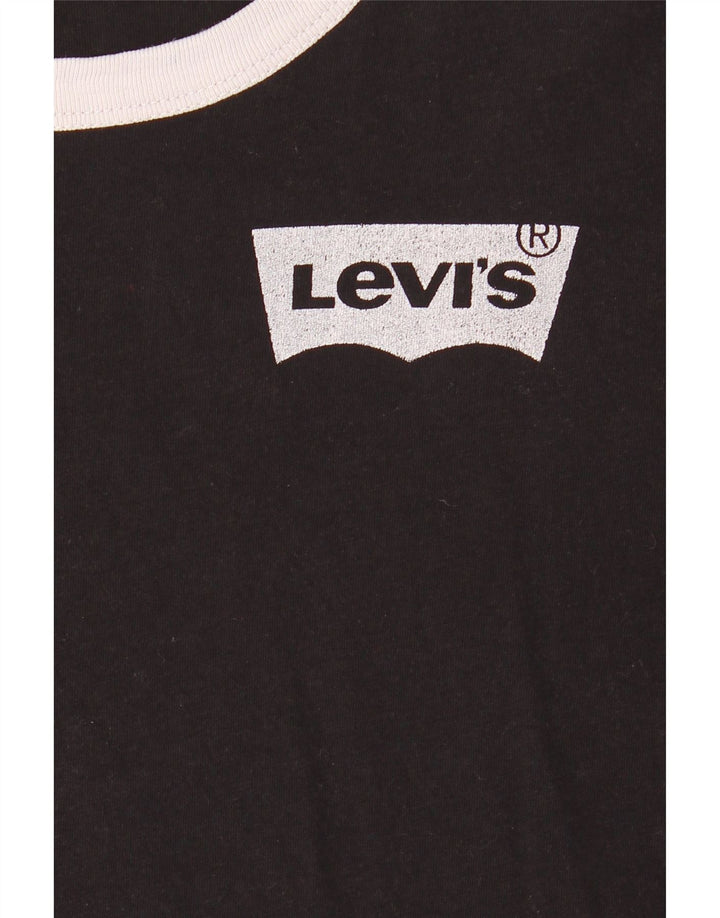 Levi's Womens T-Shirt Top UK 14 Medium Black Colourblock