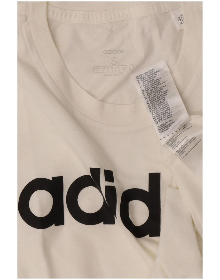 Adidas Mens Graphic T-Shirt Top Small White Cotton