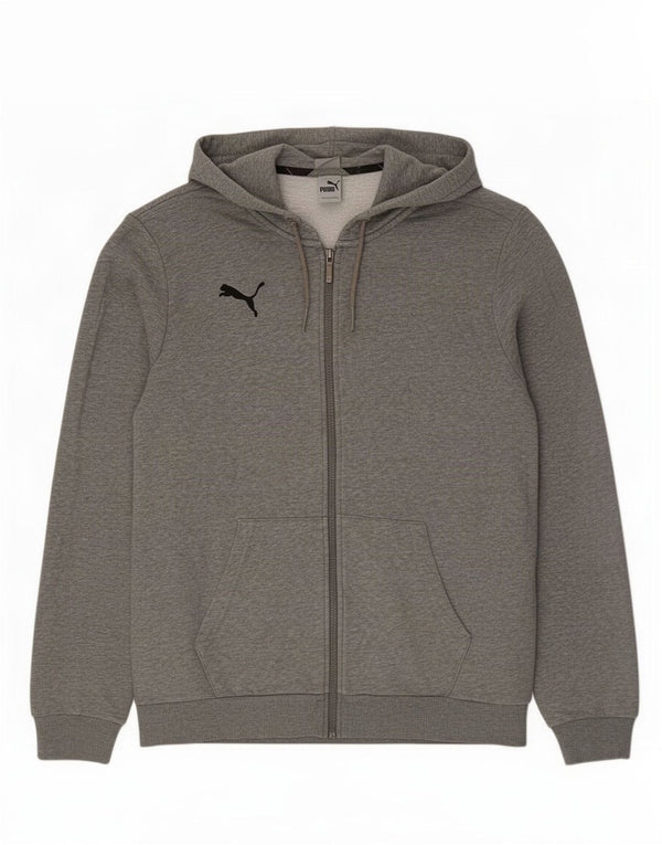 Puma Mens Zip Hoodie Sweater Large Grey Flecked