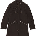 Vintage Mens Overcoat IT 50 Large Black Polyester