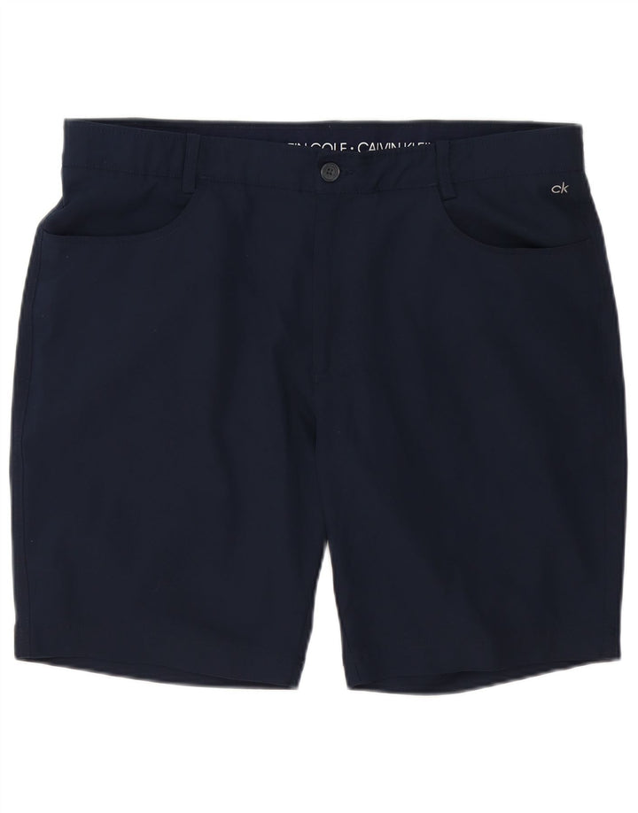 CALVIN KLEIN Mens Casual Shorts W38 XL Navy Blue Polyester