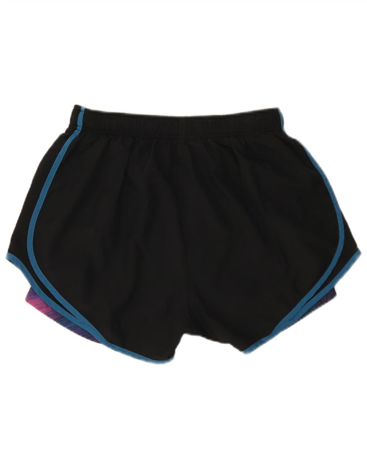 Nike Womens Dri Fit Sport Shorts UK 14 Large Black Polyester