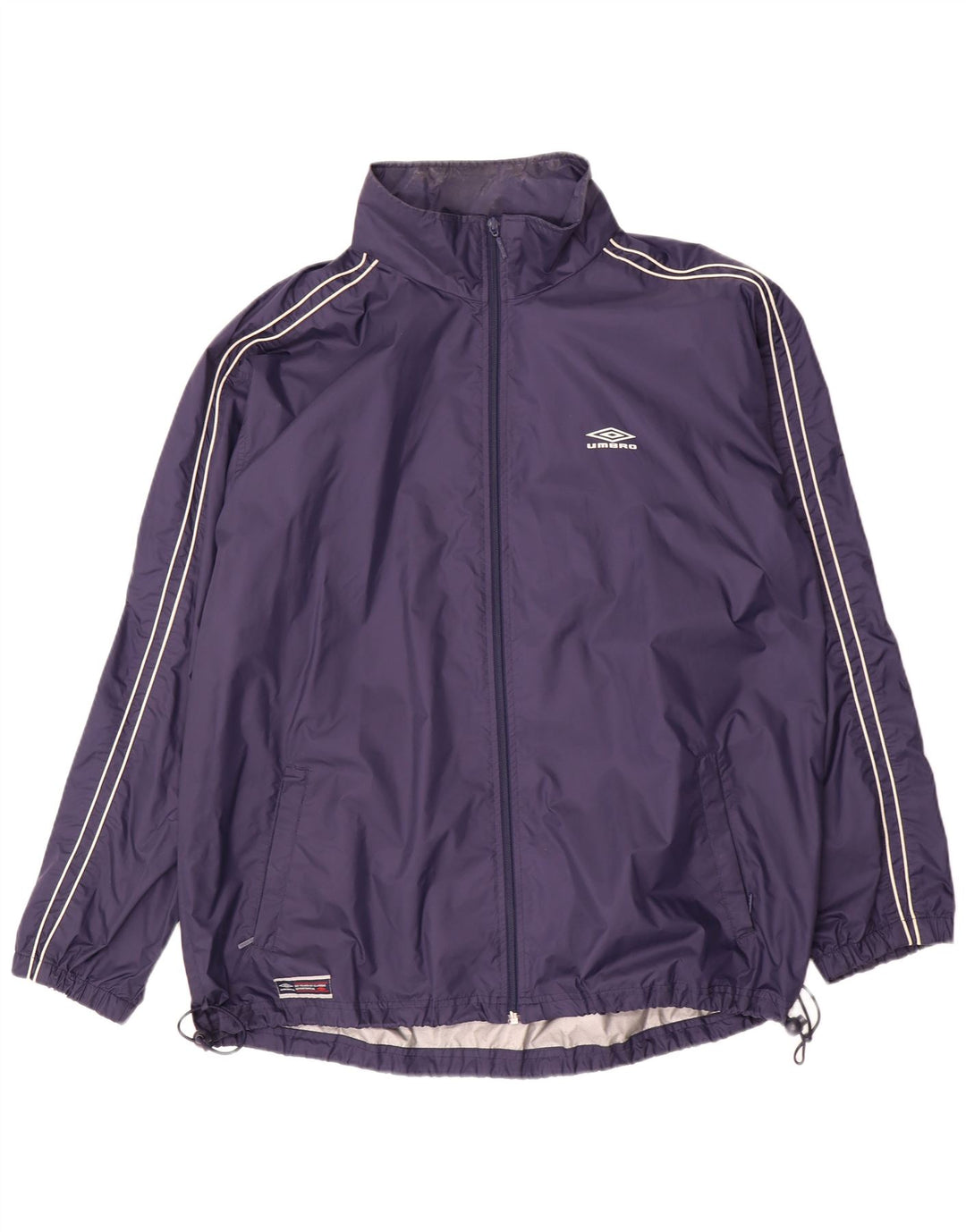 Umbro Mens Tracksuit Top Jacket UK 42 XL Navy Blue Nylon