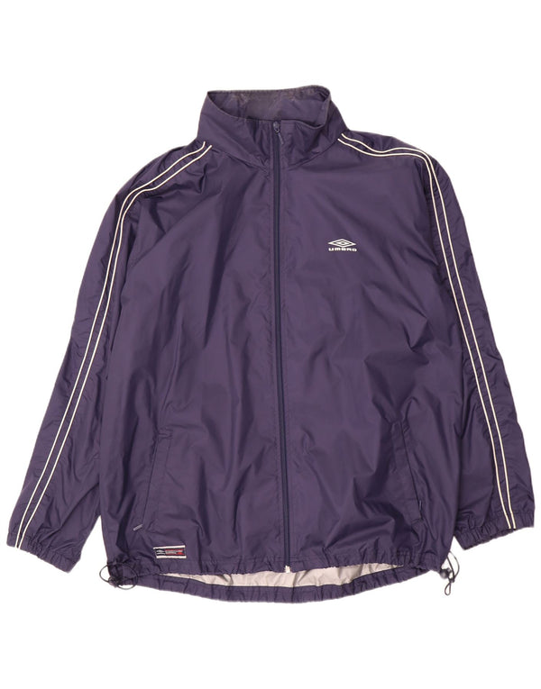 Umbro Mens Tracksuit Top Jacket UK 42 XL Navy Blue Nylon