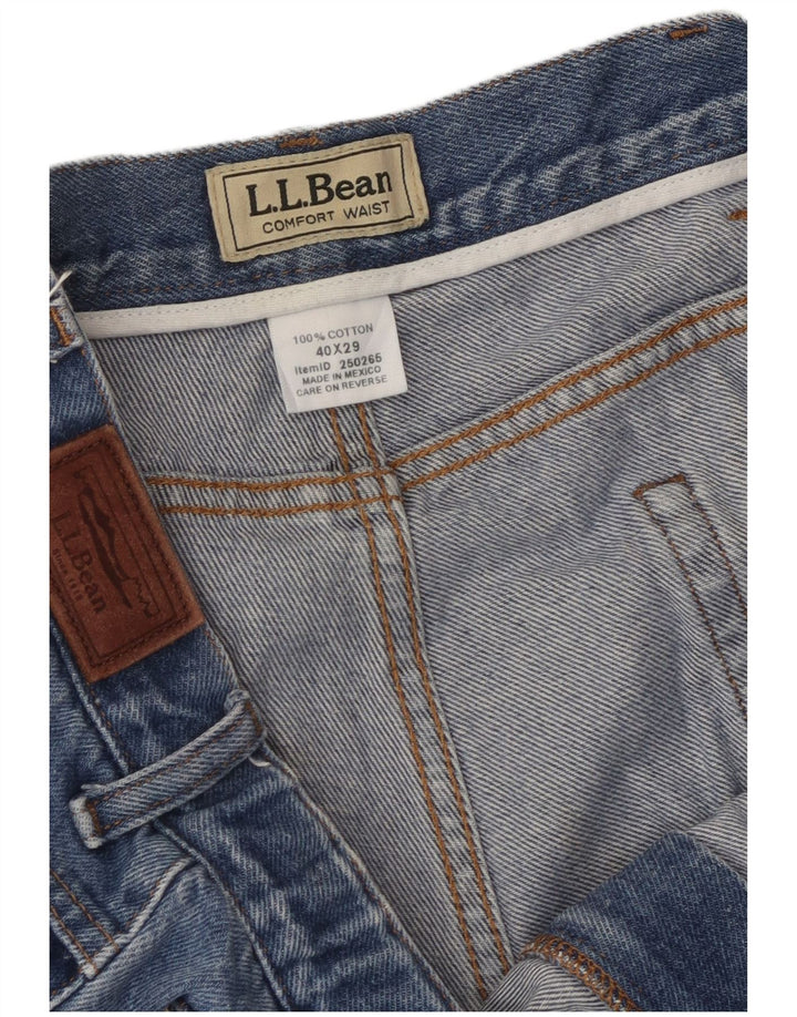 L.L.Bean Mens Straight Jeans W40 L29 Blue Cotton