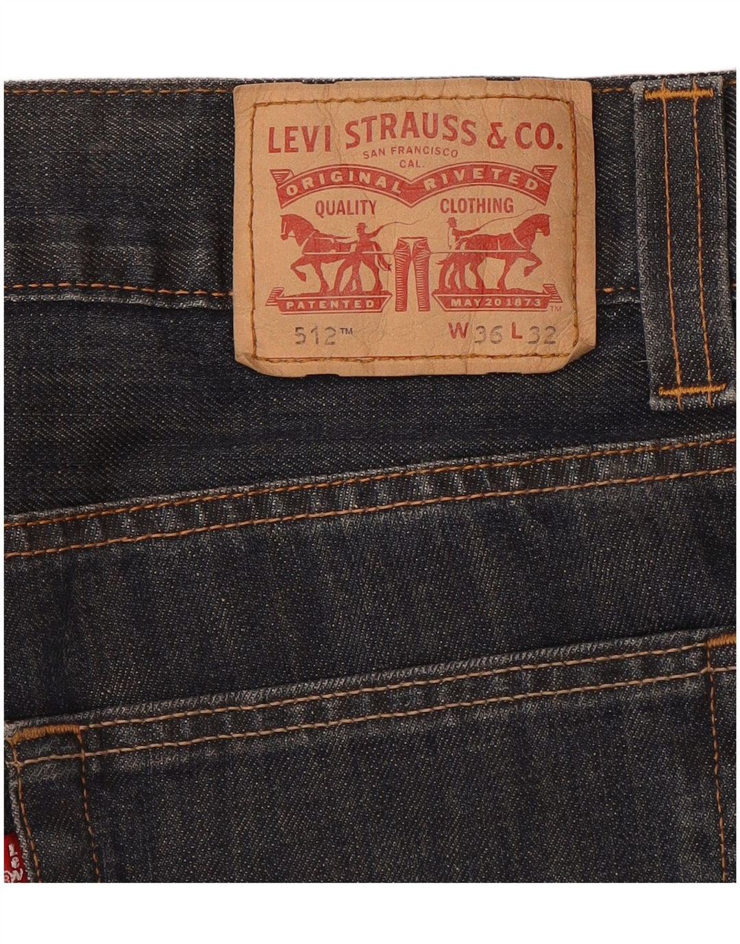 LEVI'S Mens 512 Bootcut Jeans W36 L32 Blue