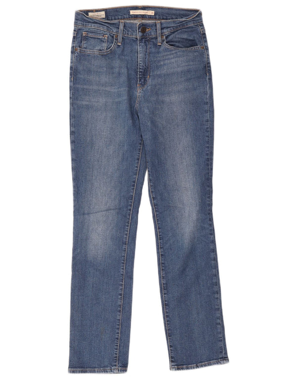 Levi's Womens 724 High Rise Straight Jeans W29 L30 Blue Cotton