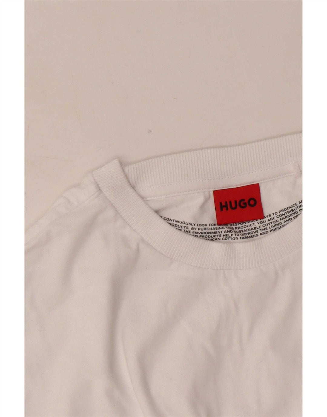 Hugo Boss Mens Graphic T-Shirt Top Medium White