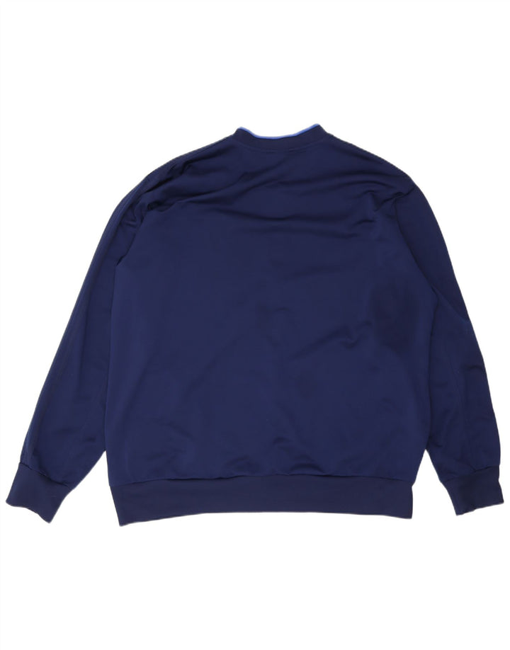 Adidas Mens Tracksuit Top Jacket 2XL Navy Blue Polyester