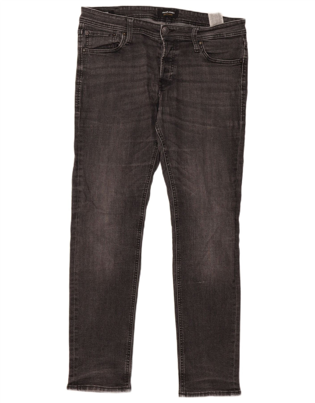 JACK & JONES Mens GLENN Slim Jeans W34 L32 Grey Cotton
