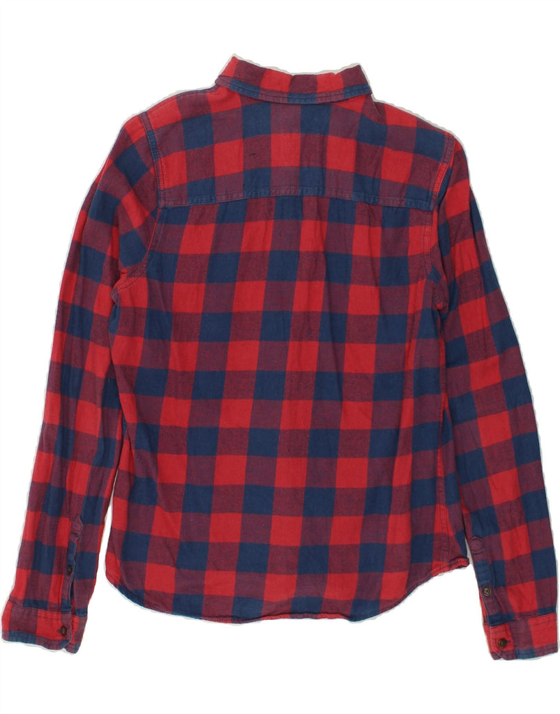 HOLLISTER Womens Flannel Shirt UK 14 Large Red Gingham Cotton | Vintage Hollister | Thrift | Second-Hand Hollister | Used Clothing | Messina Hembry 