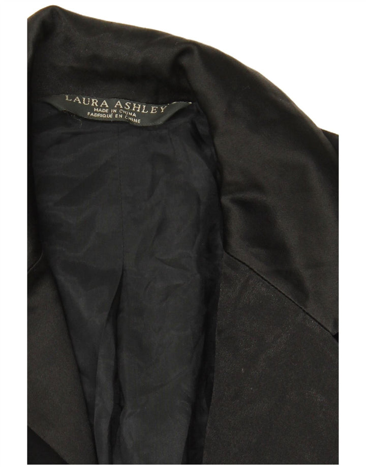 Laura Ashley Womens 1 Button Blazer Jacket UK 12 Medium Black