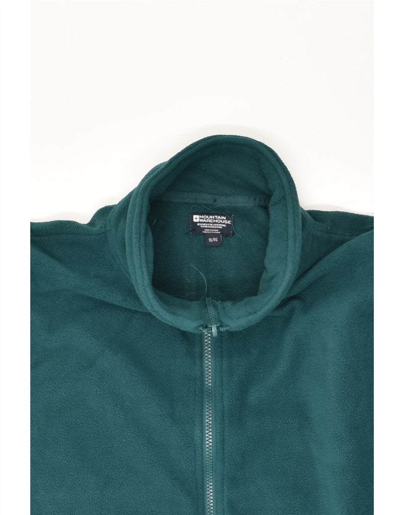 MOUNTAIN WAREHOUSE Mens Tall Fleece Jacket UK 42 XL Green Polyester | Vintage Mountain Warehouse | Thrift | Second-Hand Mountain Warehouse | Used Clothing | Messina Hembry 