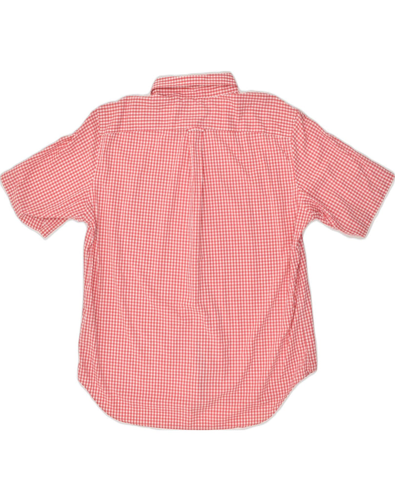 NAUTICA Mens Short Sleeve Shirt XL Red Gingham Cotton | Vintage Nautica | Thrift | Second-Hand Nautica | Used Clothing | Messina Hembry 