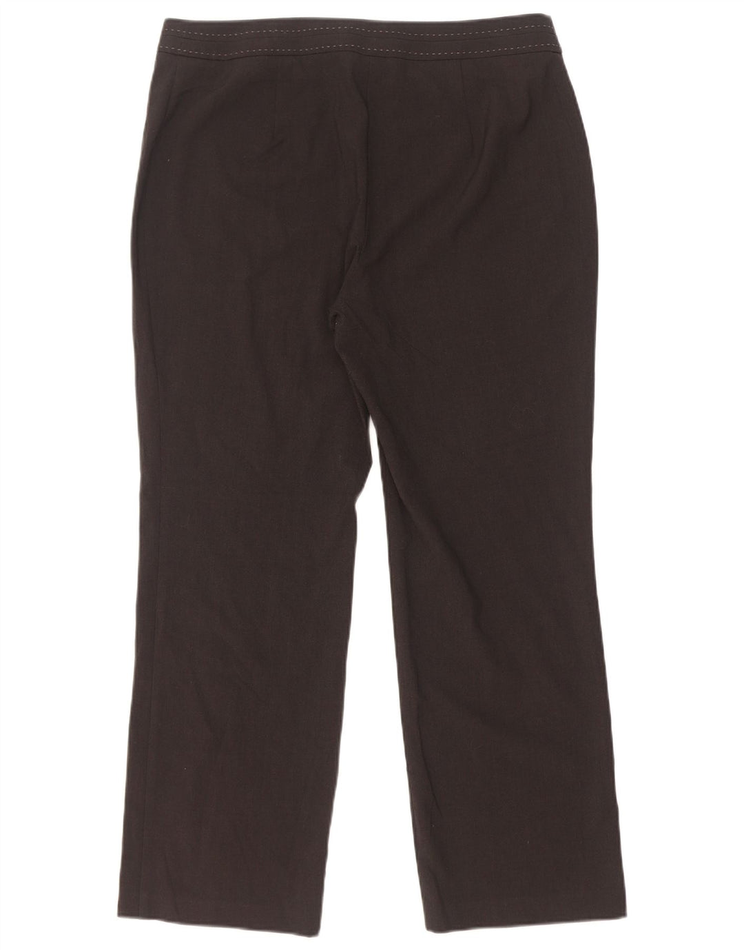 Marks & Spencer Womens Straight Casual Trousers W34 L29 Grey Polyester