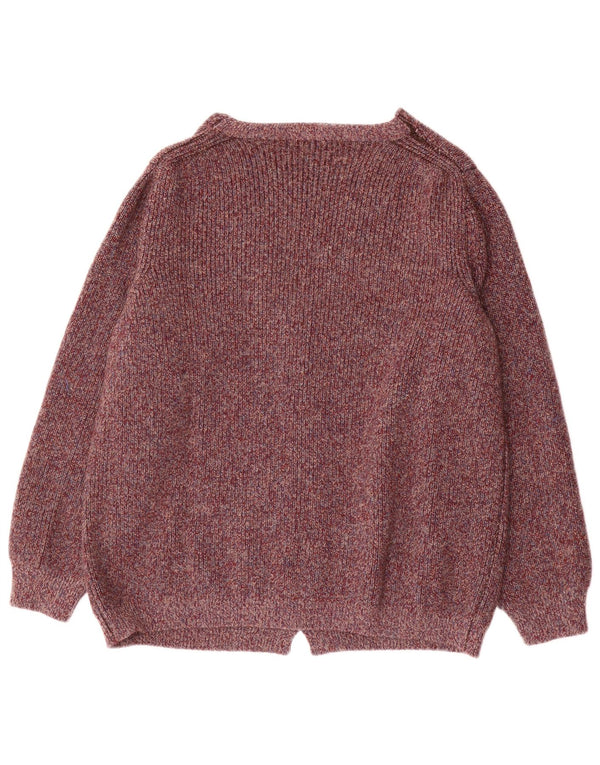 Vintage Mens Cardigan Sweater IT 50 Medium Purple Wool