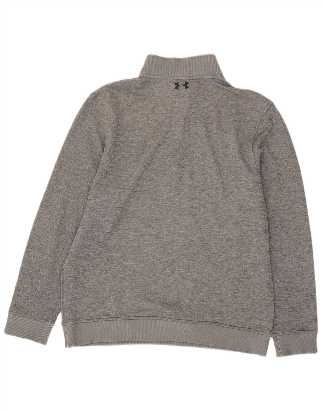 Under Armour Mens Cold Gear Zip Neck Sweatshirt Jumper Large Grey Flecked