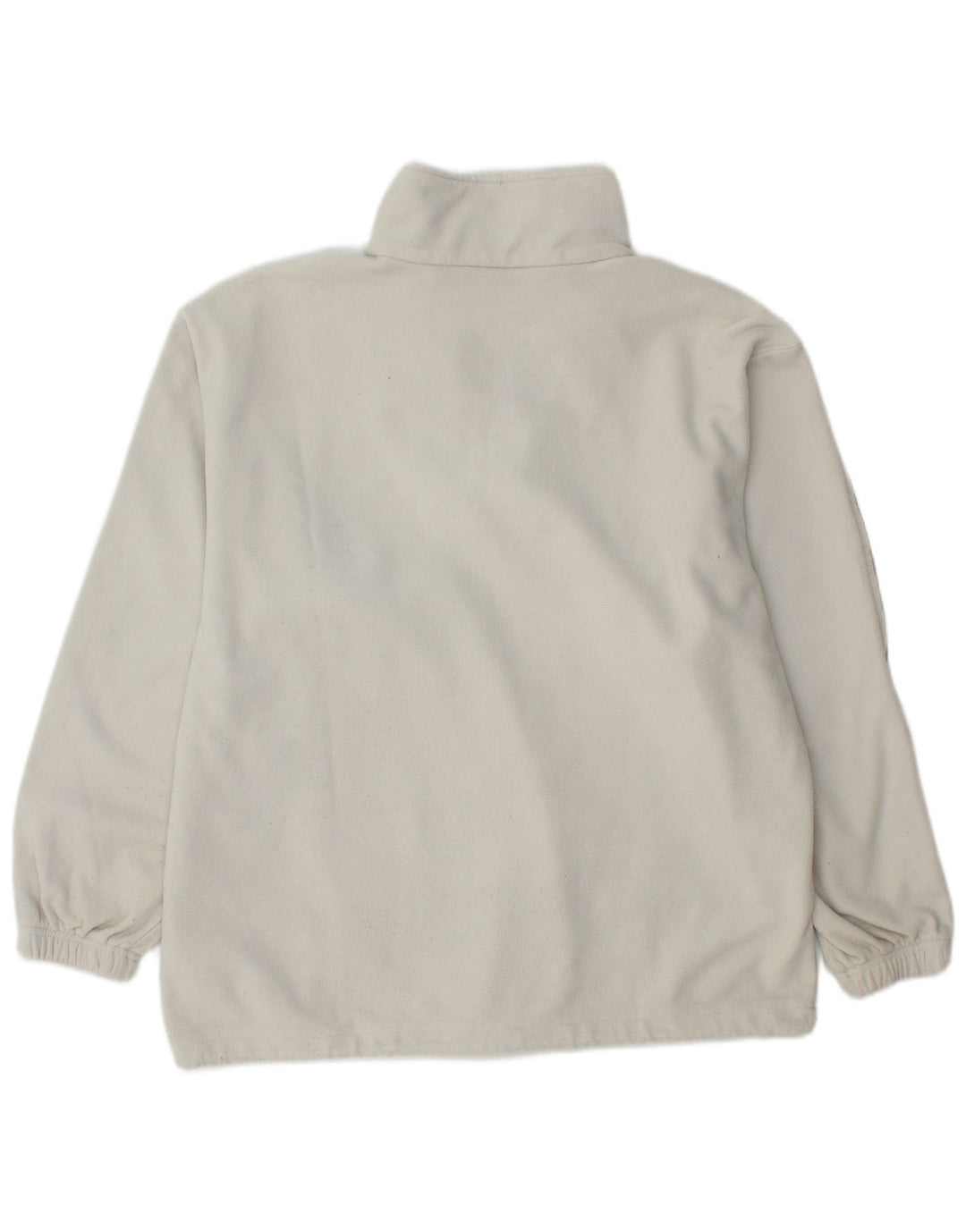 Kappa Mens Zip Neck Fleece Jumper Large Off White Polyester