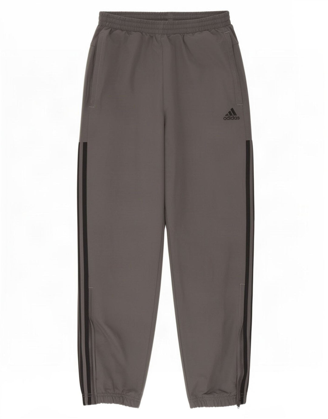 Adidas Mens Tracksuit Trousers Joggers Medium Grey Polyester