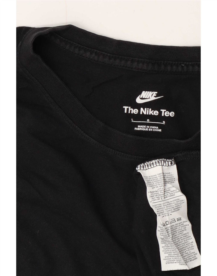 Nike Mens T-Shirt Top Large Black Cotton
