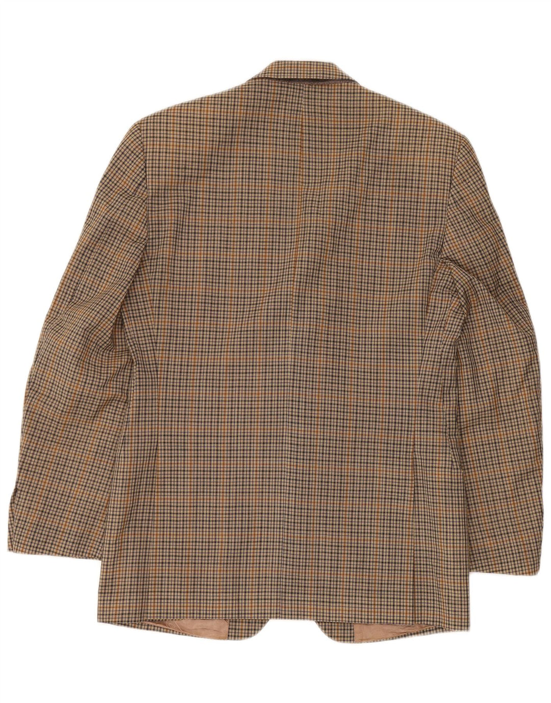 Cacharel Mens 2 Button Blazer Jacket IT 48 Medium Brown Check Wool